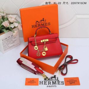 Red hermes bag